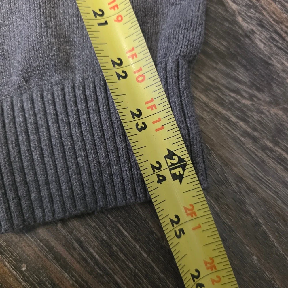 Banana Republic Mens XL Colorblock Crewneck Sweater Gray Black Cotton Wool Blend
